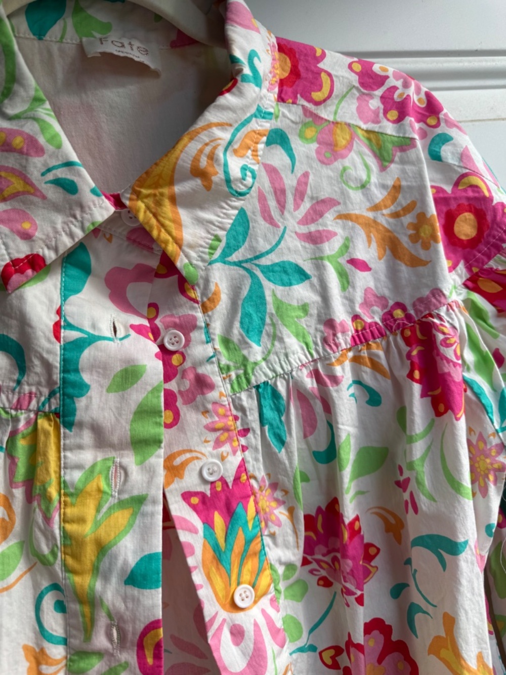 Fate button down blouse (multicolor) - Picture 3 of 3